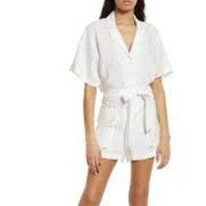 NWT BISHOP + YOUNG Paloma Notched Lapel Romper S